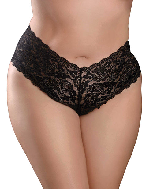 Hookup Panties Pleasure Pearl Boy Shorts Black XL-XXL