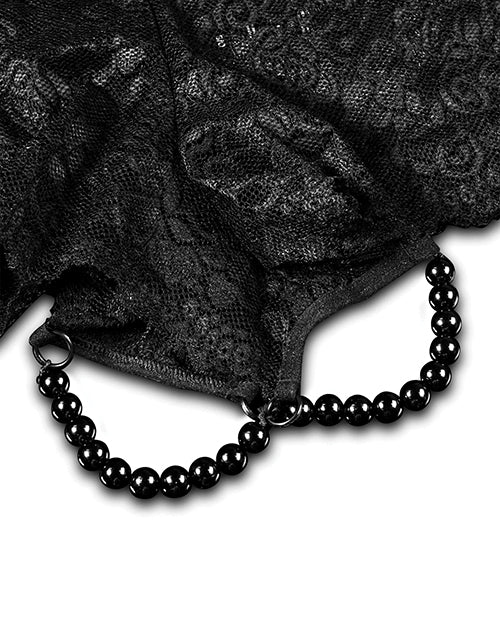 Hookup Panties Pleasure Pearl Boy Shorts Black XL-XXL