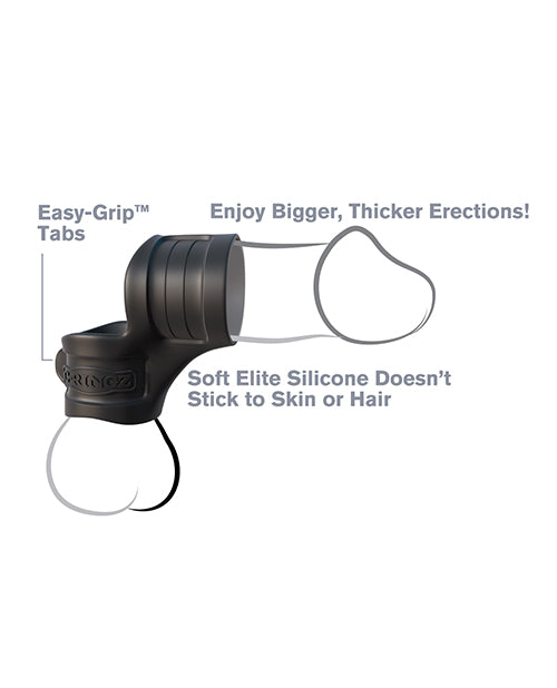 Fantasy C-Ringz Mr. Big Cock Ring & Ball Stretcher - Black - Empower Pleasure