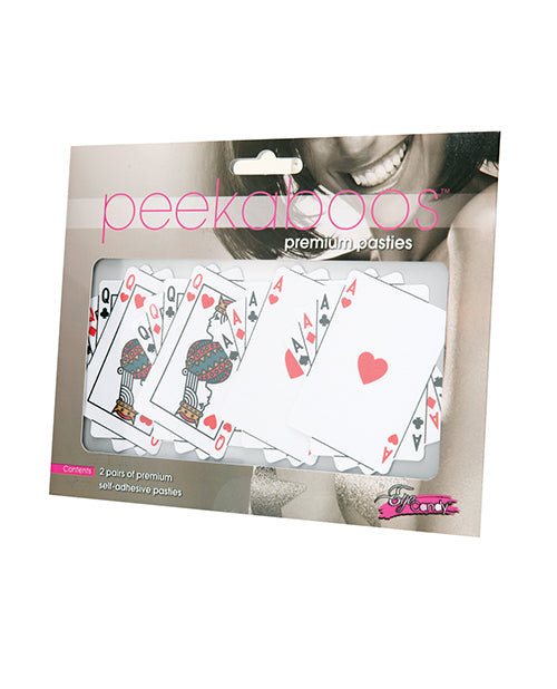 Peekaboos Queens & Aces Pasties - 2 Pairs - Empower Pleasure