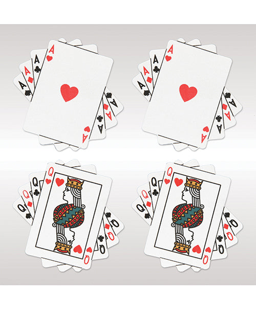 Peekaboos Queens & Aces Pasties - 2 Pairs - Empower Pleasure