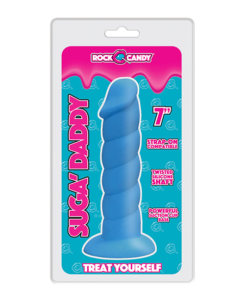 Rock Candy Suga Daddy 7" Silicone Dildo - Blue - Empower Pleasure
