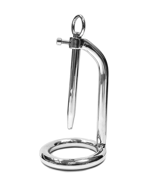 Rouge Stainless Steel Chastity Ring w/Sound - Chrome - Empower Pleasure