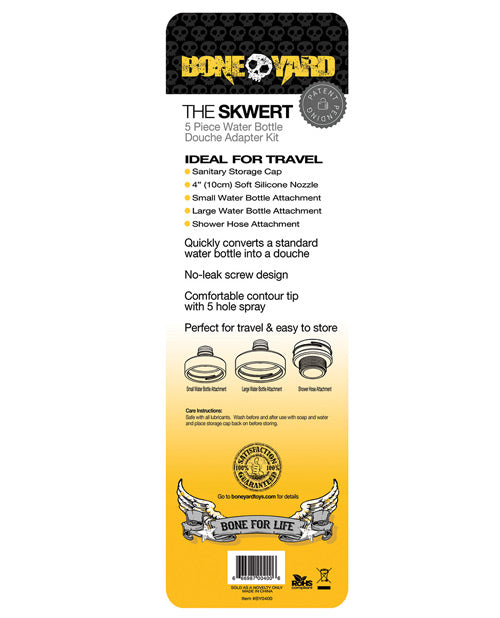 Boneyard Skwert 5-pc Water Bottle Douche Adaptor Kit