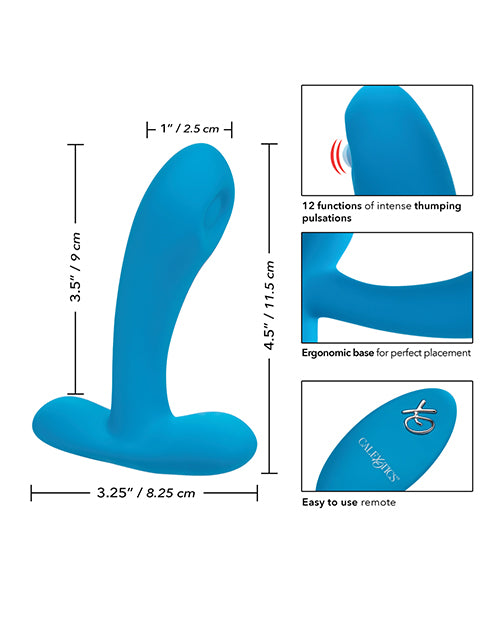 Silicone Pulsing Pleaser w/Remote - Blue - Empower Pleasure