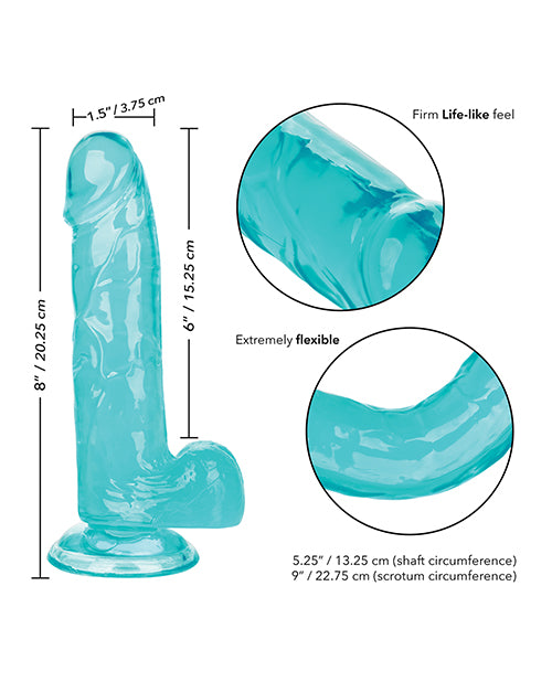 Size Queen 6" Dildo - Blue - Empower Pleasure