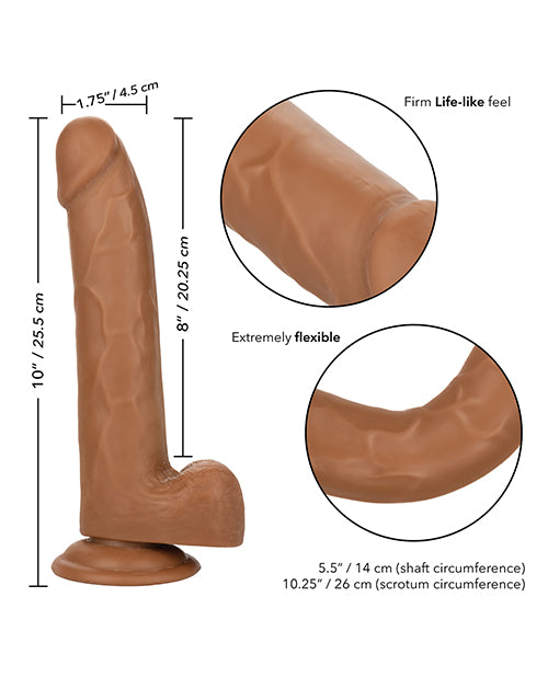 Size Queen 8" Dildo - Brown