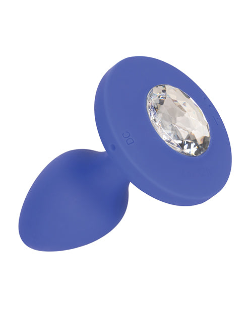 Cheeky Gems Medium Rechargeable Vibrating Probe - Blue - Empower Pleasure