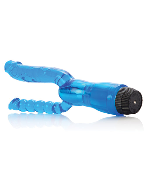 Crystalessence 5" Dual Penetrator - Blue - Empower Pleasure