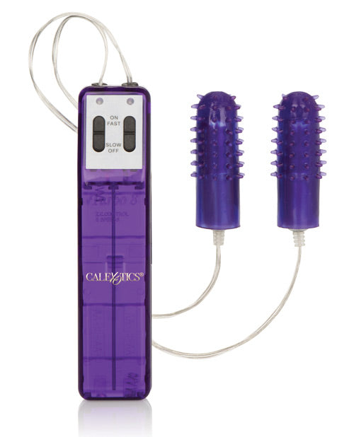 Pocket Exotics Turbo 8 Accelerator Double Bullets - Purple - Empower Pleasure