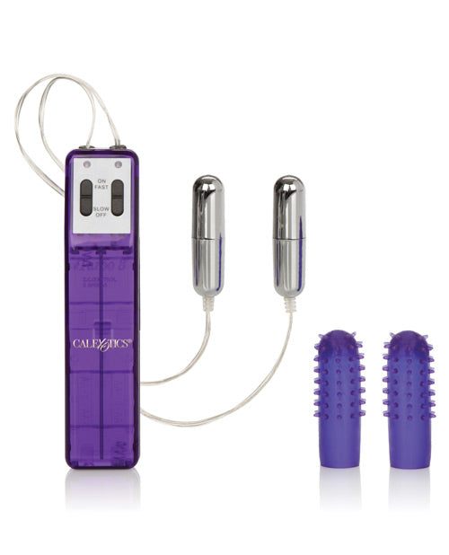 Pocket Exotics Turbo 8 Accelerator Double Bullets - Purple - Empower Pleasure