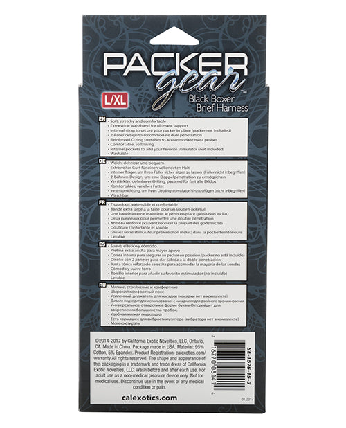 Packer Gear Boxer Harness L/XL - Black - Empower Pleasure