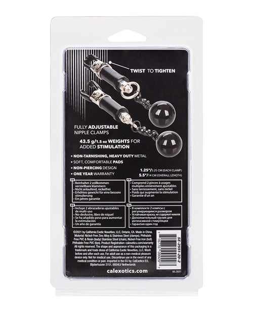 Nipple Grips Weighted Twist Nipple Clamps - Black