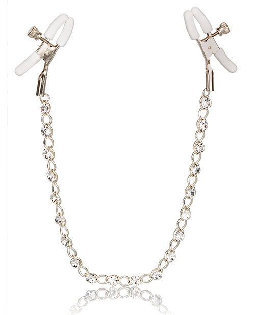 Nipple Play Crystal Nipple Clamps - Clear - Empower Pleasure