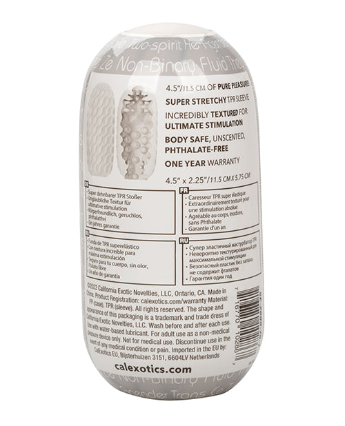 Boundless Reversible Nubby Stroker - White - Empower Pleasure