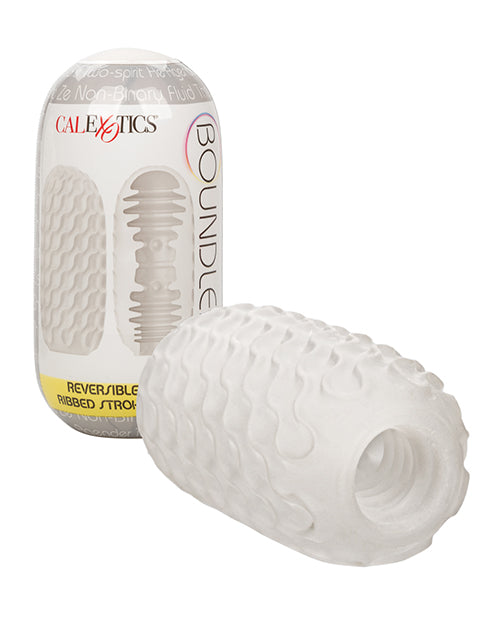 Boundless Reversible Ribbed Stroker - White - Empower Pleasure