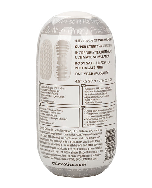 Boundless Reversible Ribbed Stroker - White - Empower Pleasure