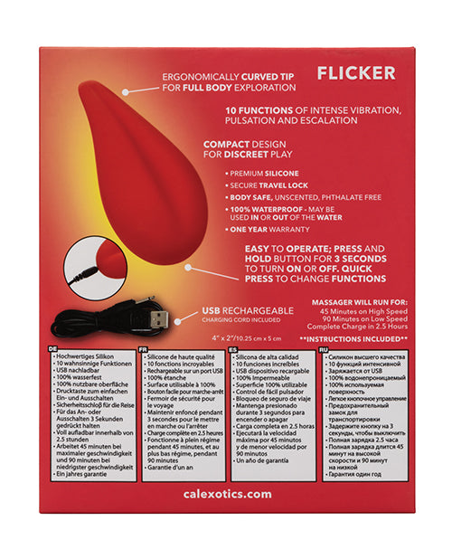 Red Hot Flicker - Red - Empower Pleasure