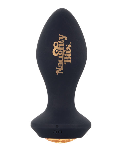 Naughty Bits Shake Your Ass Petite Vibrating Butt Plug - Black