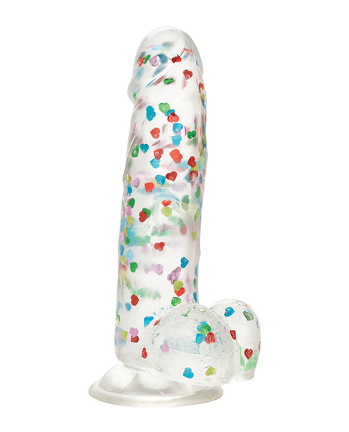 Naughty Bits I Love Dick Heart Filled Dong - Multicolor - Empower Pleasure