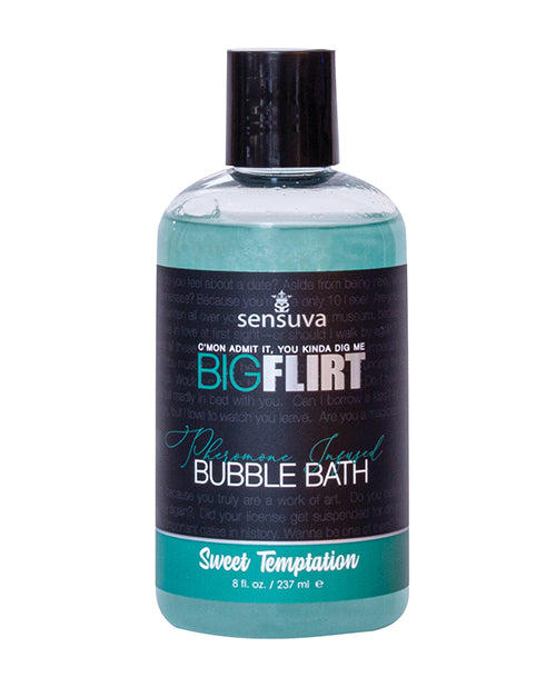 Sensuva Big Flirt Pheromone Bubble Bath - 8 oz Sweet Temptation - Empower Pleasure