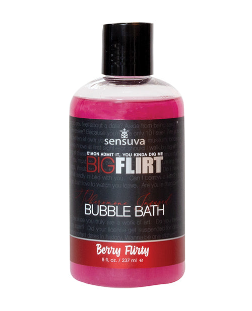Sensuva Big Flirt Pheromone Bubble Bath - 8 oz Berry Flirty - Empower Pleasure