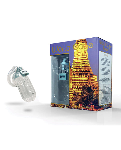 World Cage Bangkok Male Chastity Kit - Large 105 mm x 40 mm - Empower Pleasure