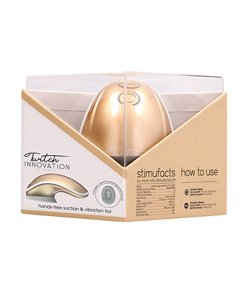 Shots Twitch Innovation Hands Free Clitoral Stimulator - Gold - Empower Pleasure