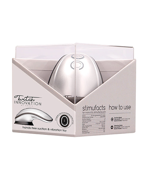 Shots Twitch Innovation Hands Free Clitoral Stimulator - Silver - Empower Pleasure
