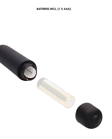 Shots Ouch Extra Long Urethral Sounding Silicone Vibrating Bullet Plug - Black - Empower Pleasure