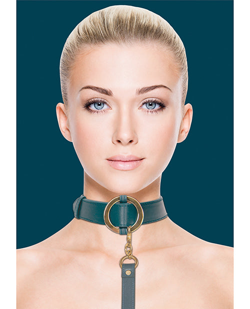 Shots Ouch Halo Collar w/Leash - Green - Empower Pleasure