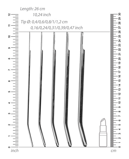 Shots Ouch Urethral Sounding Metal Dilator Set - Empower Pleasure