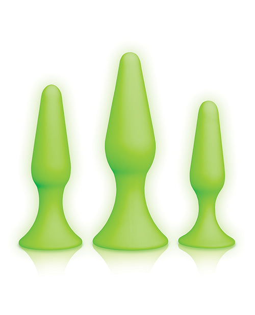 Shots Ouch Butt Plug Set - Glow in the Dark - Empower Pleasure