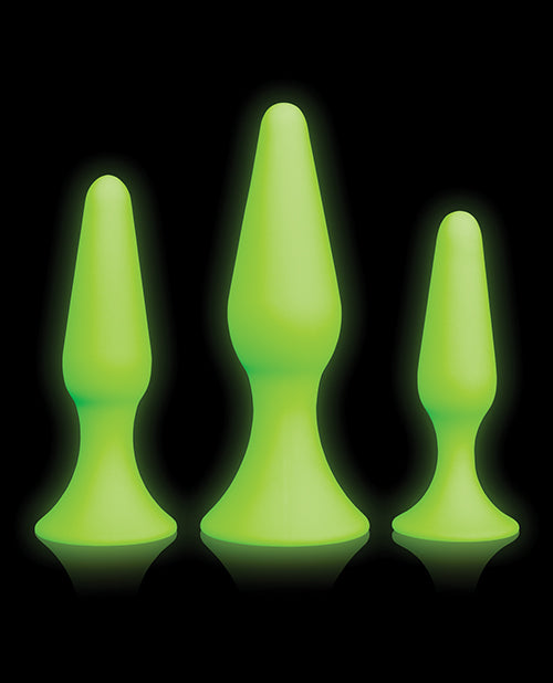 Shots Ouch Butt Plug Set - Glow in the Dark - Empower Pleasure