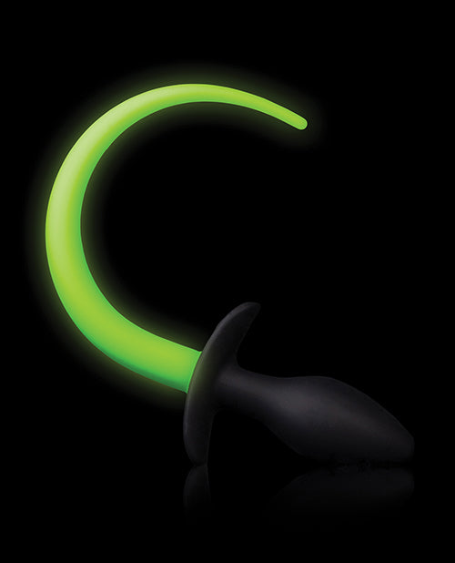 Shots Ouch Puppy Tail Plug - Glow in the Dark - Empower Pleasure