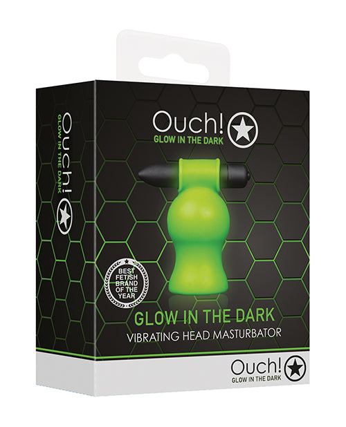 Shots Ouch Vibrating Head Masturbator - Glow in the Dark - Empower Pleasure