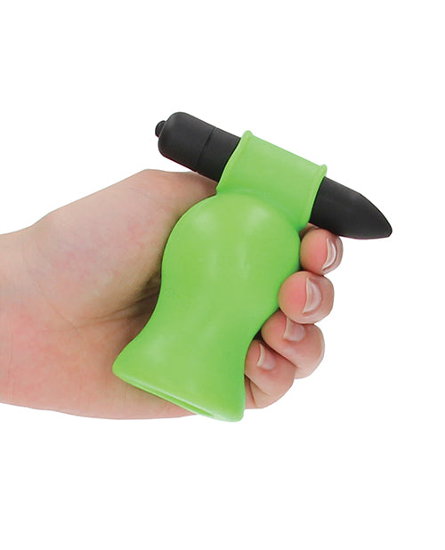 Shots Ouch Vibrating Head Masturbator - Glow in the Dark - Empower Pleasure