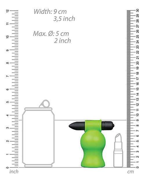 Shots Ouch Vibrating Head Masturbator - Glow in the Dark - Empower Pleasure