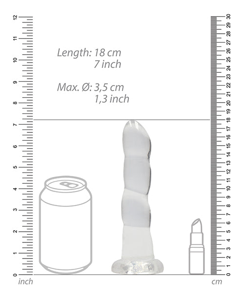 Shots RealRock Crystal Clear 7" Dildo - Transparent - Empower Pleasure