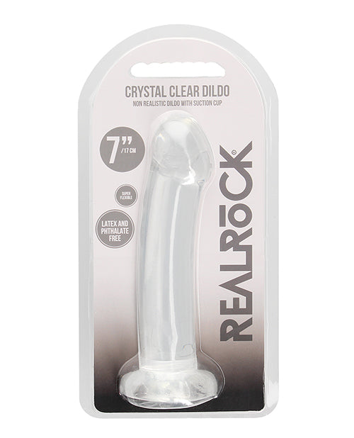Shots RealRock Crystal Clear 7" Dildo  - Transparent - Empower Pleasure