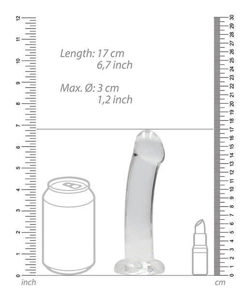 Shots RealRock Crystal Clear 7" Dildo - Transparent - Empower Pleasure