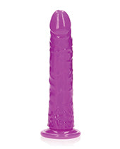 Shots RealRock 9" Slim Dildo Glow in the Dark - Neon Purple - Empower Pleasure