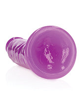 Shots RealRock 9" Slim Dildo Glow in the Dark - Neon Purple - Empower Pleasure