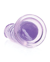 Shots RealRock Crystal Clear 6" Straight Dildo w/Suction Cup - Purple - Empower Pleasure