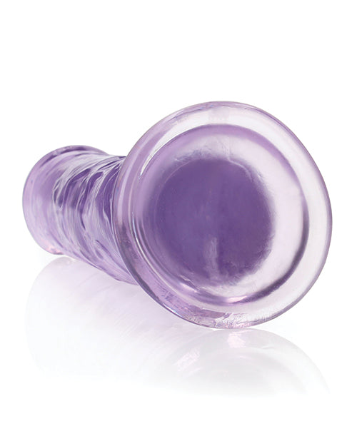 Shots RealRock Crystal Clear 9" Straight Dildo w/Suction Cup - Purple - Empower Pleasure
