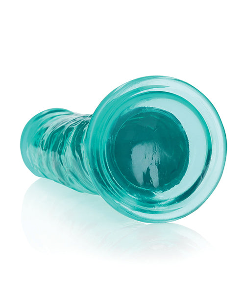 Shots RealRock Realistic Crystal Clear 10" Straight Dildo - Turquoise - Empower Pleasure