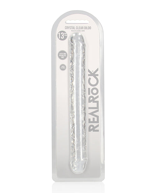 Shots RealRock Crystal Clear 13" Double Dildo - Transparent - Empower Pleasure