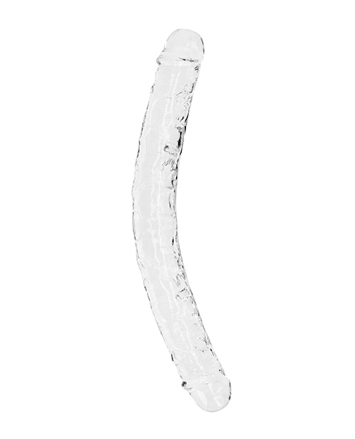 Shots RealRock Crystal Clear 13" Double Dildo - Transparent - Empower Pleasure