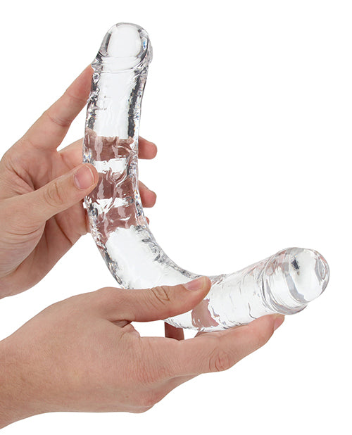 Shots RealRock Crystal Clear 13" Double Dildo - Transparent - Empower Pleasure