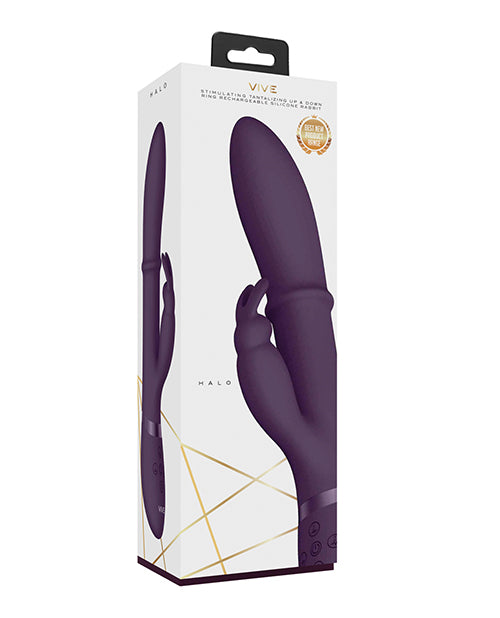 Shots Vive Halo Up & Down Ring G-Spot Rabbit - Purple - Empower Pleasure